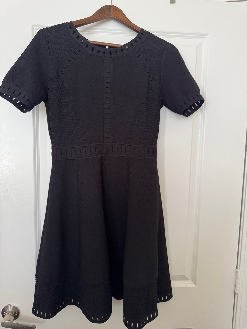 Milly Short Sleeve Fit-and-Flare Dress